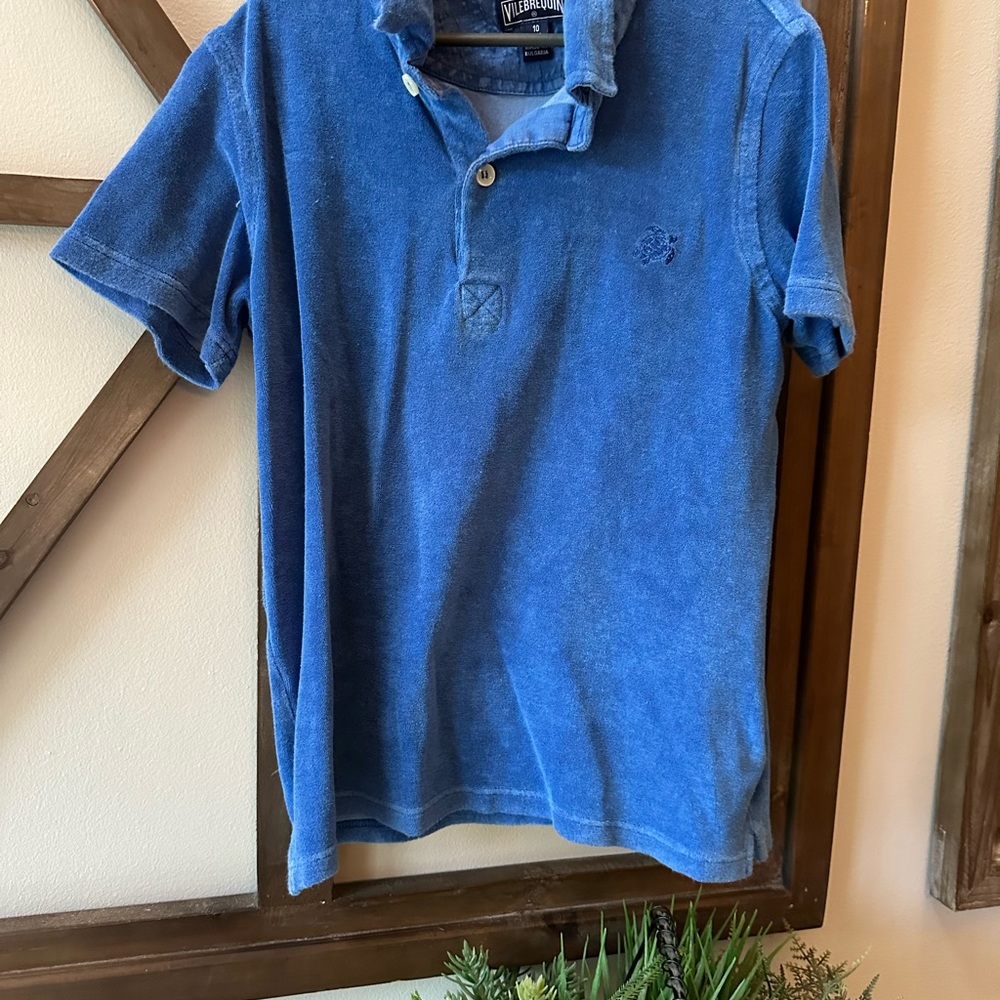Boys Blue Terry Polo Vilebrequin Shirt